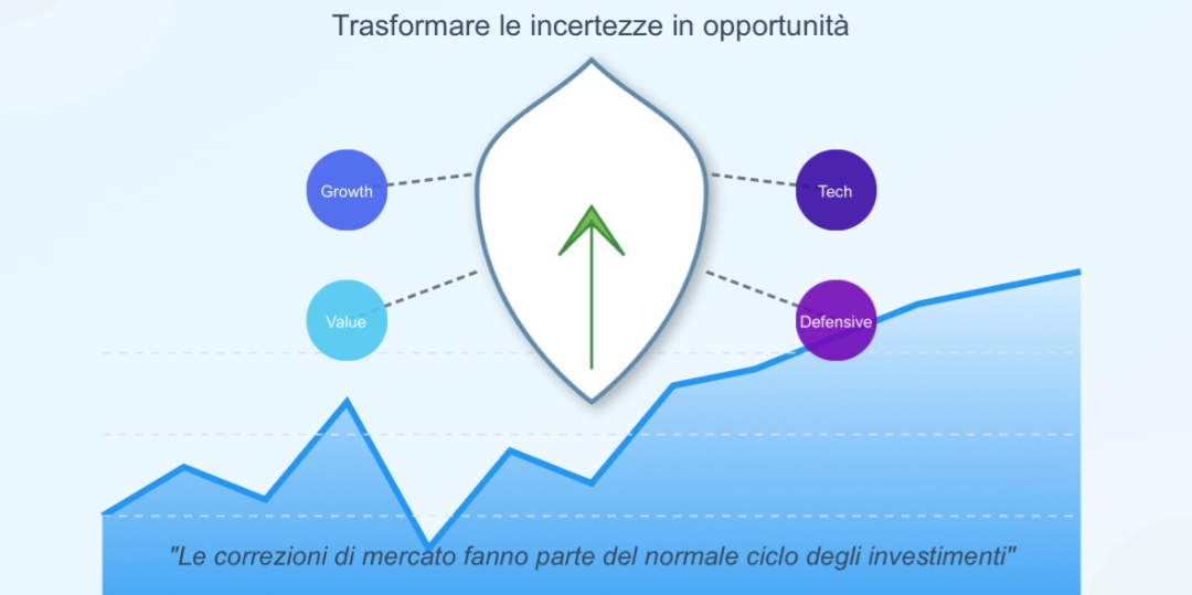 Rappresentazione visiva dell'articolo: Affrontare la volatilità con strategia: un portafoglio solido per trasformare le incertezze in opportunità